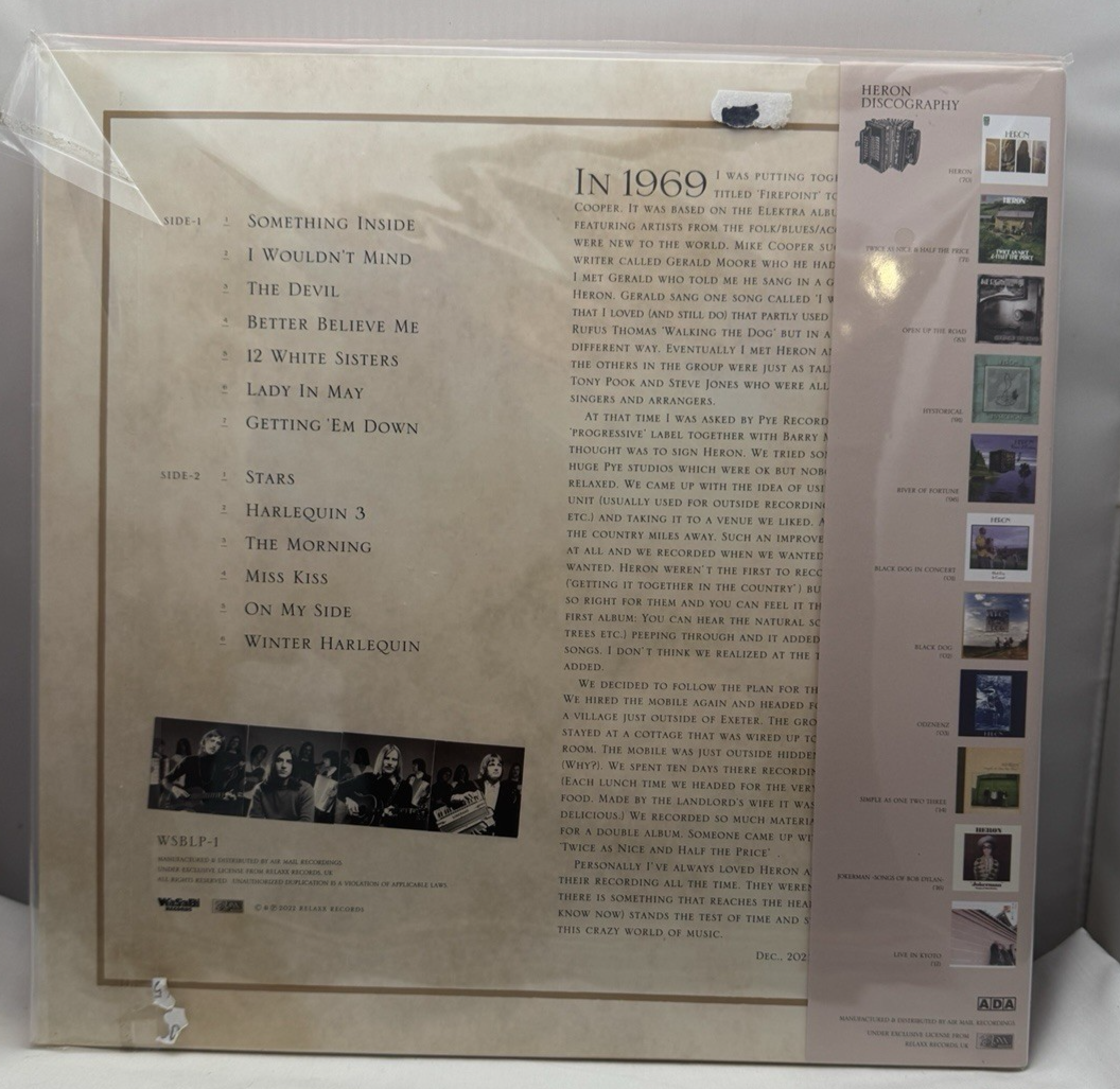Heron – The Black Dog Tapes '68-'69 (Just Rehearsals But Also Nice) LP + 7"