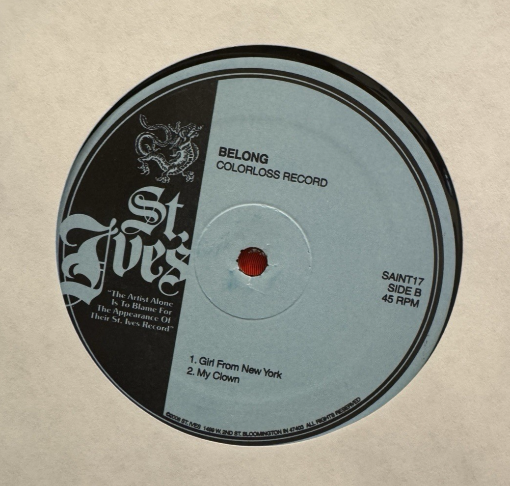 Belong "Colorloss Record" LP - RARE /300 NM Stencil Home Made Cover