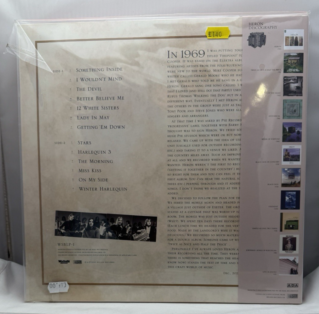 Heron ‎– The Black Dog Tapes '68-'69 (Just Rehearsals But Also Nice) LP + 7"