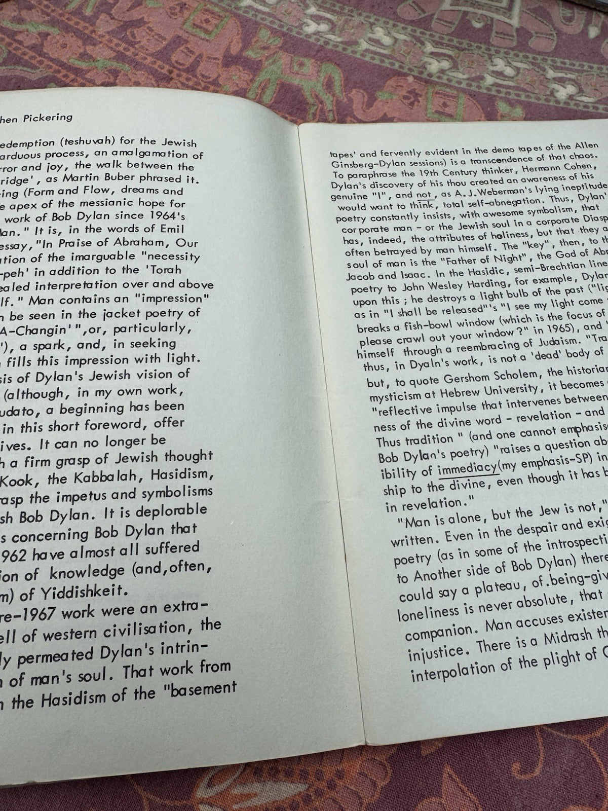 Bob Dylan 60s memorabilia booklet XI Outlined Epitaphs & Off The Top Of My Head