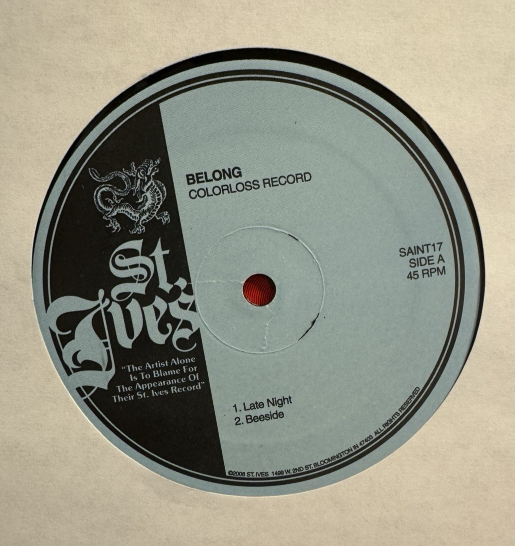 Belong "Colorloss Record" LP - RARE /300 NM Stencil Home Made Cover