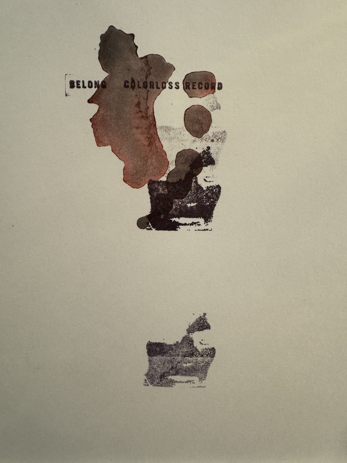 Belong "Colorloss Record" LP - RARE /300 NM Stencil Home Made Cover