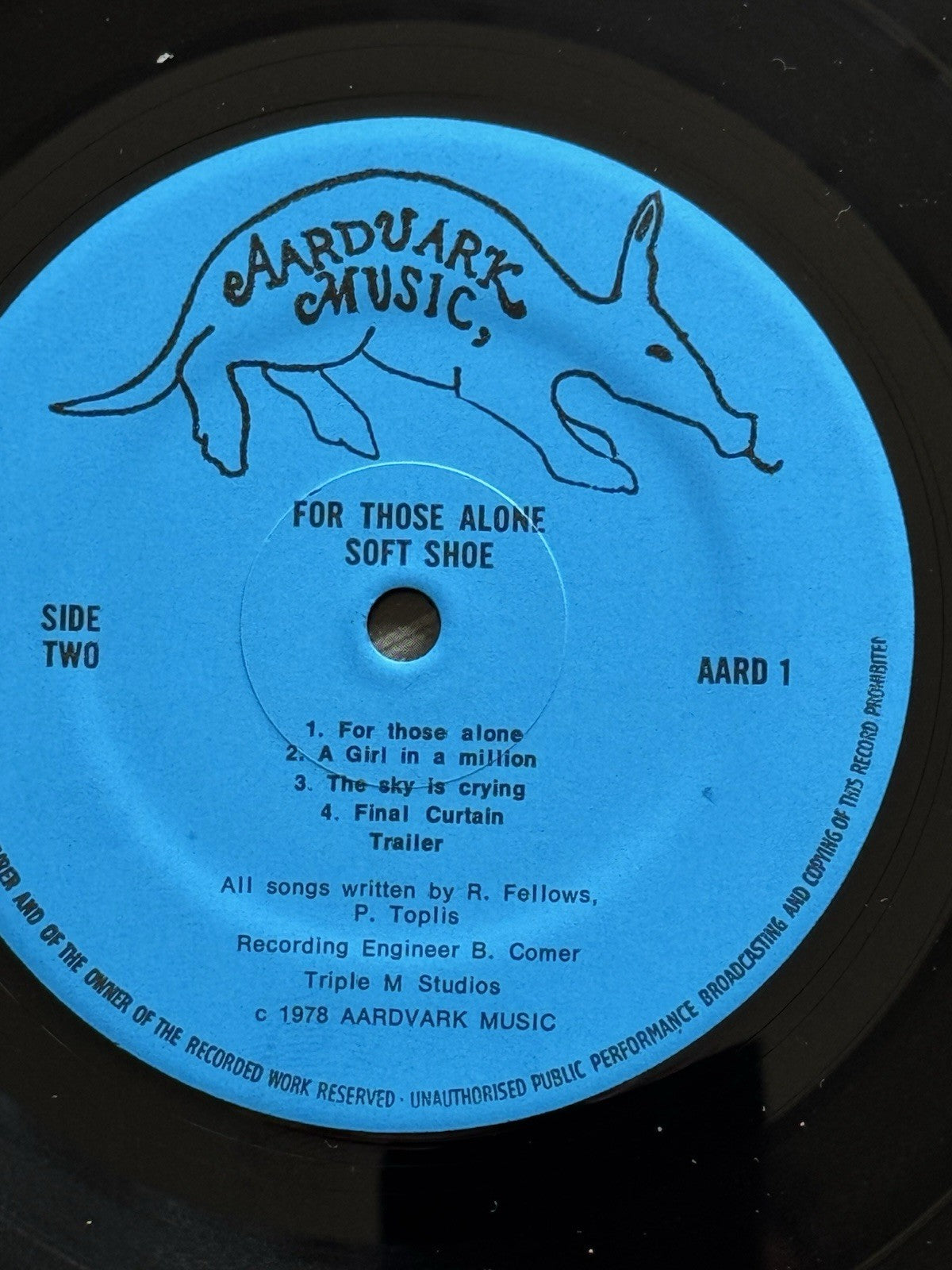 Soft Shoe – For Those Alone LP 1978 UK Private Press Folk Psych RARE Played Once